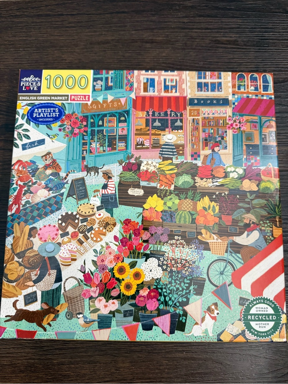 Eeboo English Green Market puzzle